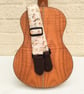 1.5 inch Wide Adjustable ukulele neck strap with Daisies