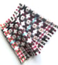 Handwoven Lambswool Cowl in Reds and Green 2 - Image 4