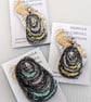 Embroidered Shell Pendant with Yellow detail - Image 7