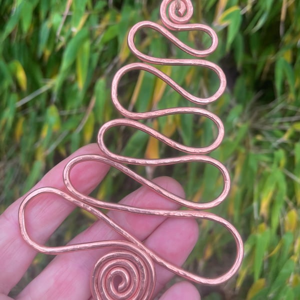 Unique Handmade Copper Tree; Window Hanging Talisman