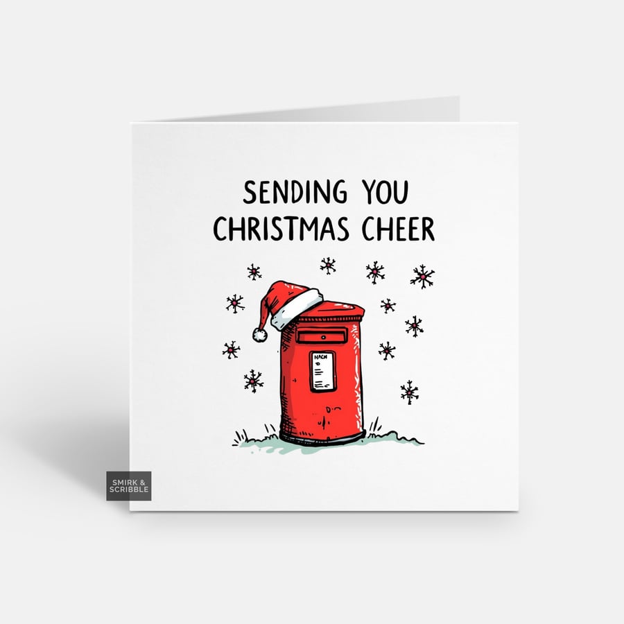 Unique Funny Christmas Card - Cute Xmas Greeting - Cheer 