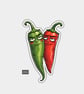 Funny Vinyl Sticker For Adults - Chilli Peppers