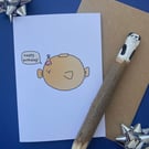 Cute Puffer Fish Birthday Card