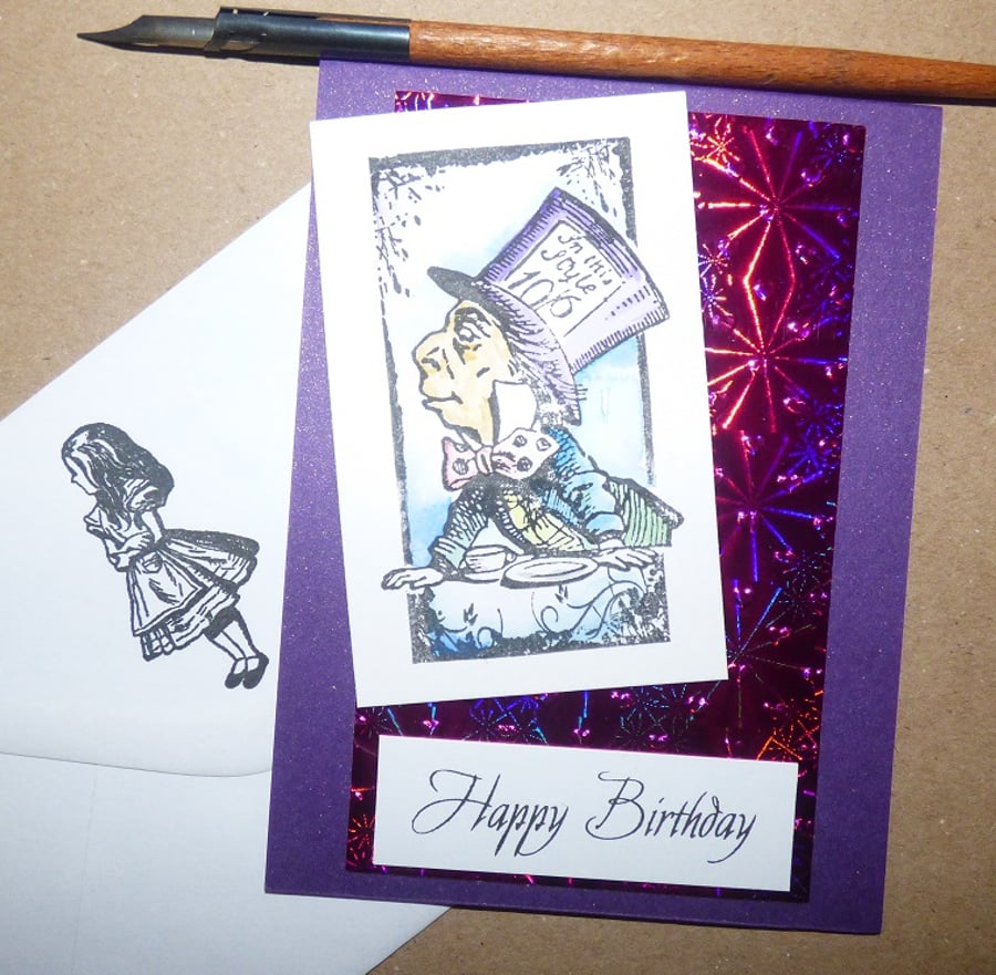 Mad Hatter birthday card