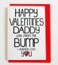 Happy Valentines Daddy Love from the Bump I Already  Love You Valentine's Card  - Image 2