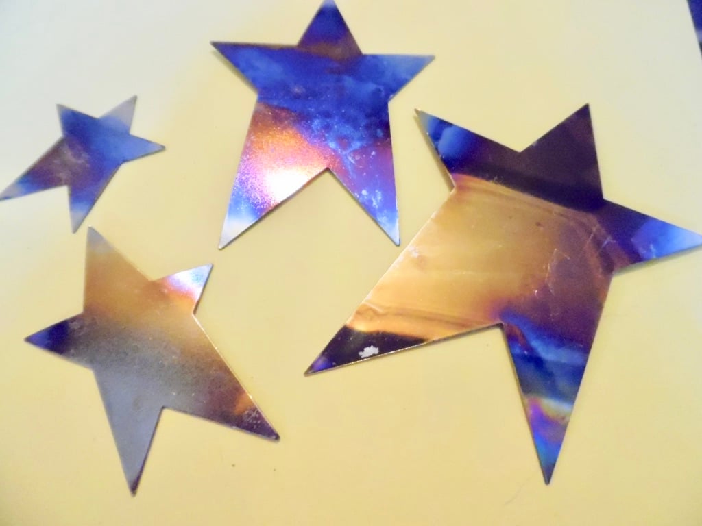 Folk Art Burnished Metal Stars Choice of size