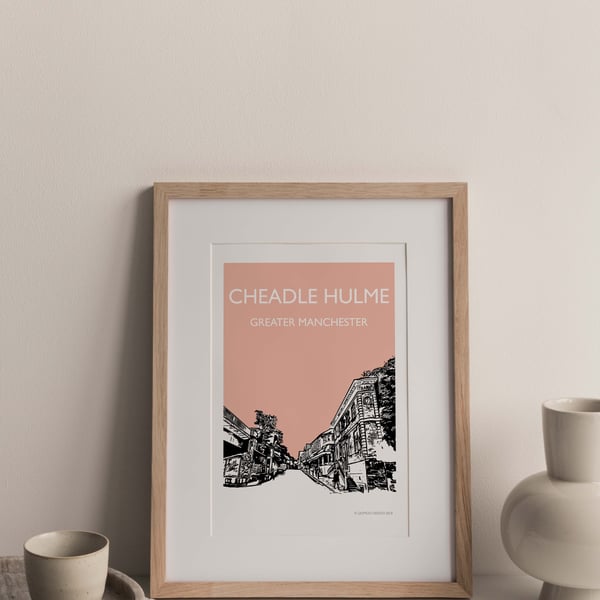 Cheadle Hulme, Greater Manchester Giclee Travel Print