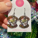 Democracy Manifest dangle earrings 