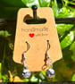 Handmade Silver-Plated Fish Hook Earrings with Stone-Look Beads