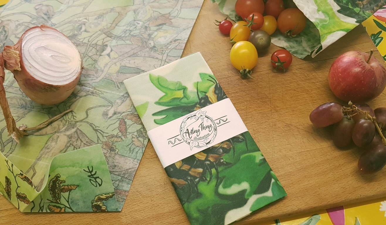 Handmade Beeswax Wrap - Original Artwork