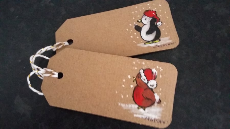 PERSONALISED HAND PAINTED CHRISTMAS TAGS