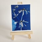 ACEO OOAK original cyanotype Cornish Hedgerow No.1