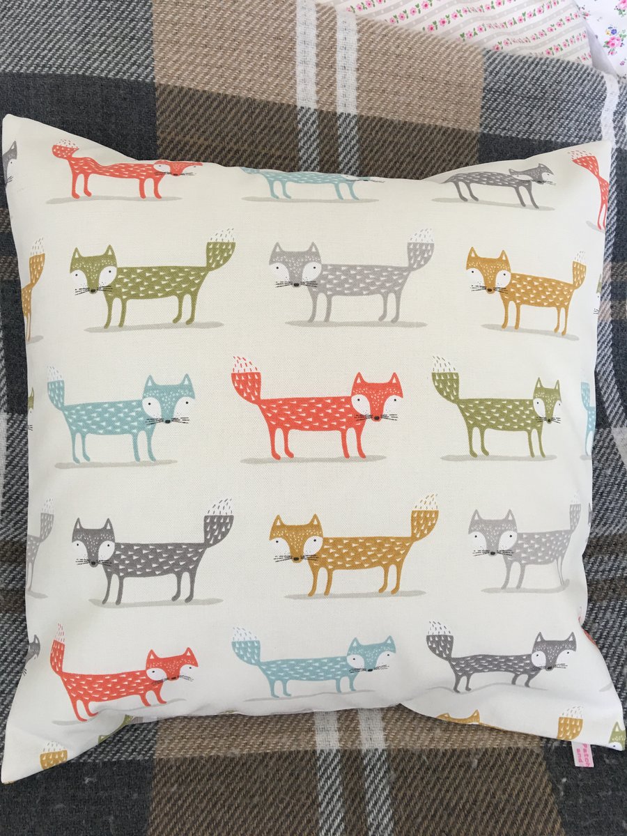Fox design cotton fabric Cushion cover 