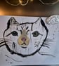 Embossed big cat fridge magnet handmade  - Image 2