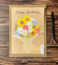 Sunflowers Birthday Card A5- Illustrated Wildflower Bouquet
