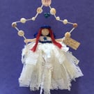Sea Shell Angel Fairy In A Star Hanging Decoration