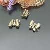 bronze plated charm - 2pcs
