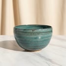 Hand-Thrown Coastal Blue Ceramic Bowl