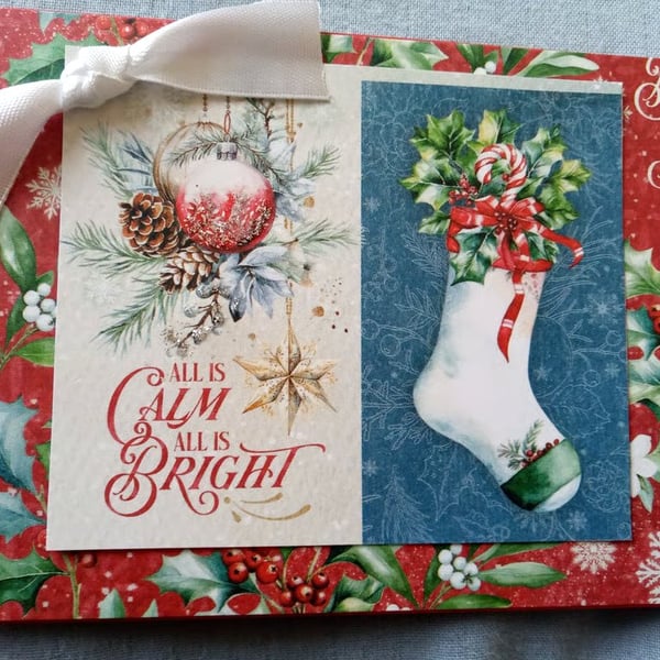 Vintage-style Christmas Card - Blank Card - Festive Card