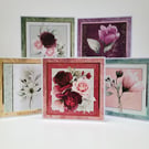 Set of 5 Floral Any Occasion Greeting Cards - All Occasion Greeting Cards Set