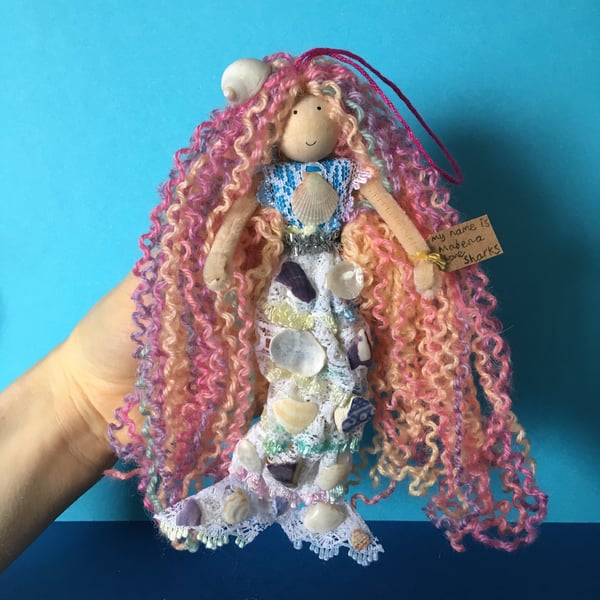 Rainbow Mermaid Doll Hanging Decoration, Sea Themed Mermaid Gifts
