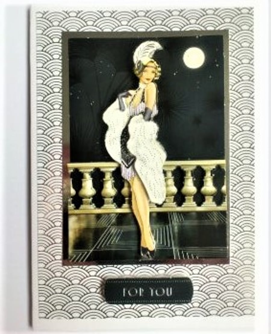 Glamorous 1920's Card - For You