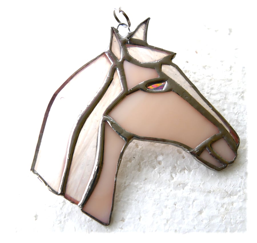 Horse Suncatcher Stained Glass Horsehead Palomino 