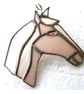 Horse Suncatcher Stained Glass Horsehead Palomino 