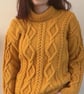 Made To Order Hand Knit Cable Pattern Jumper  A selection Of Colours And Sizes