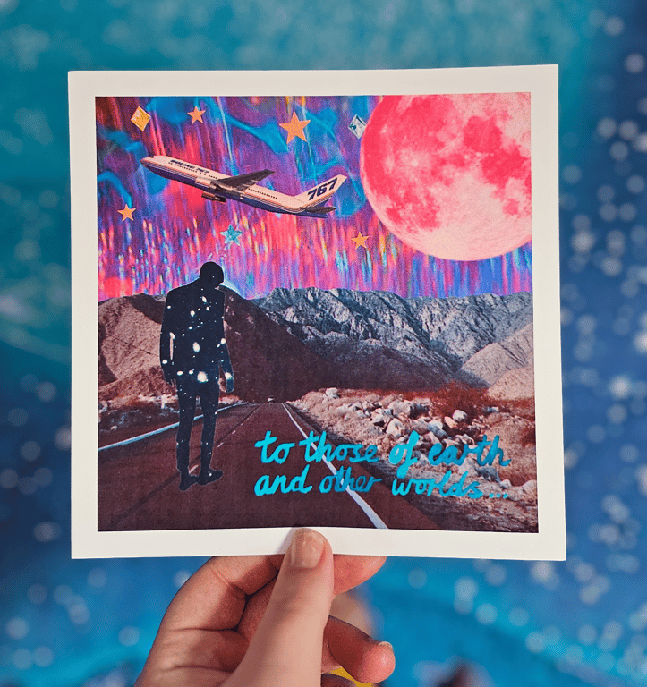 To Those of Earth and Other Worlds Art Print Digital Collage