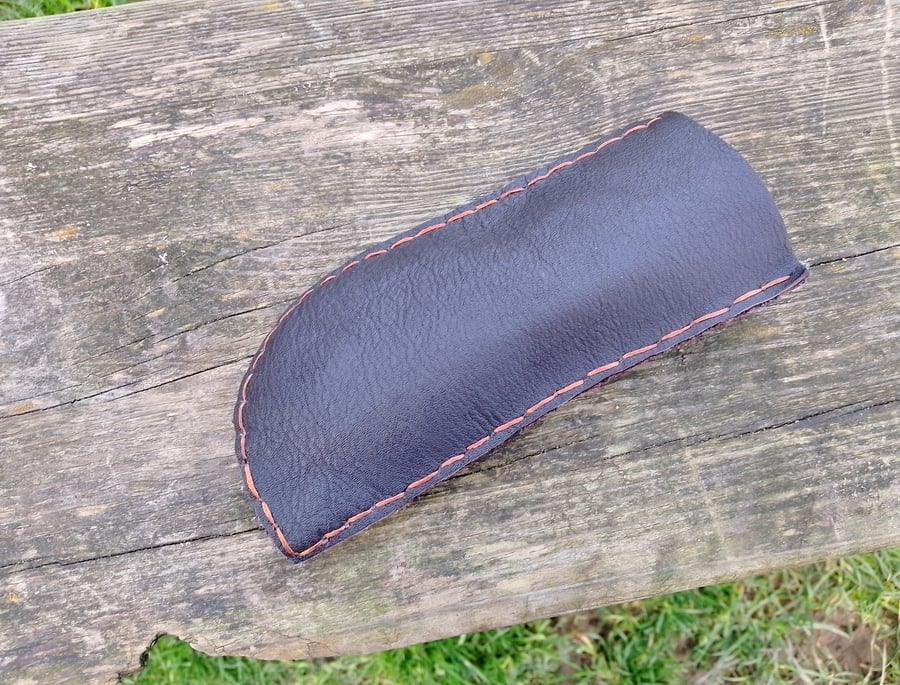Leather glasses case to fit way faster half rim club classic clubmaster 