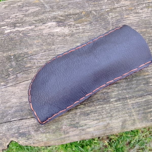 Leather glasses case to fit way faster half rim club classic clubmaster 