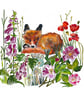 Giclee Art Print ‘Charlie Fox Cub In The Flowers