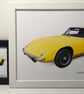 Lotus Elan Plus 2 1978 (Yellow) - 4x6" or A4 Photo in a Black or White frame