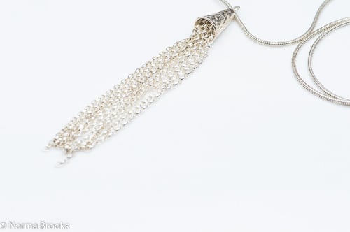 STERLING SILVER TASSEL PENDANT