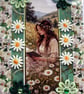 Book Reading Girl - Hand Crafted Decoupage Greeting Card - Blank 3413