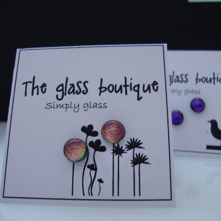 earrings fused glass