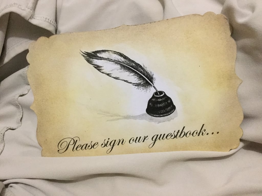 Please Sign Our Guestbook Wedding Party etc  Vintage Sign