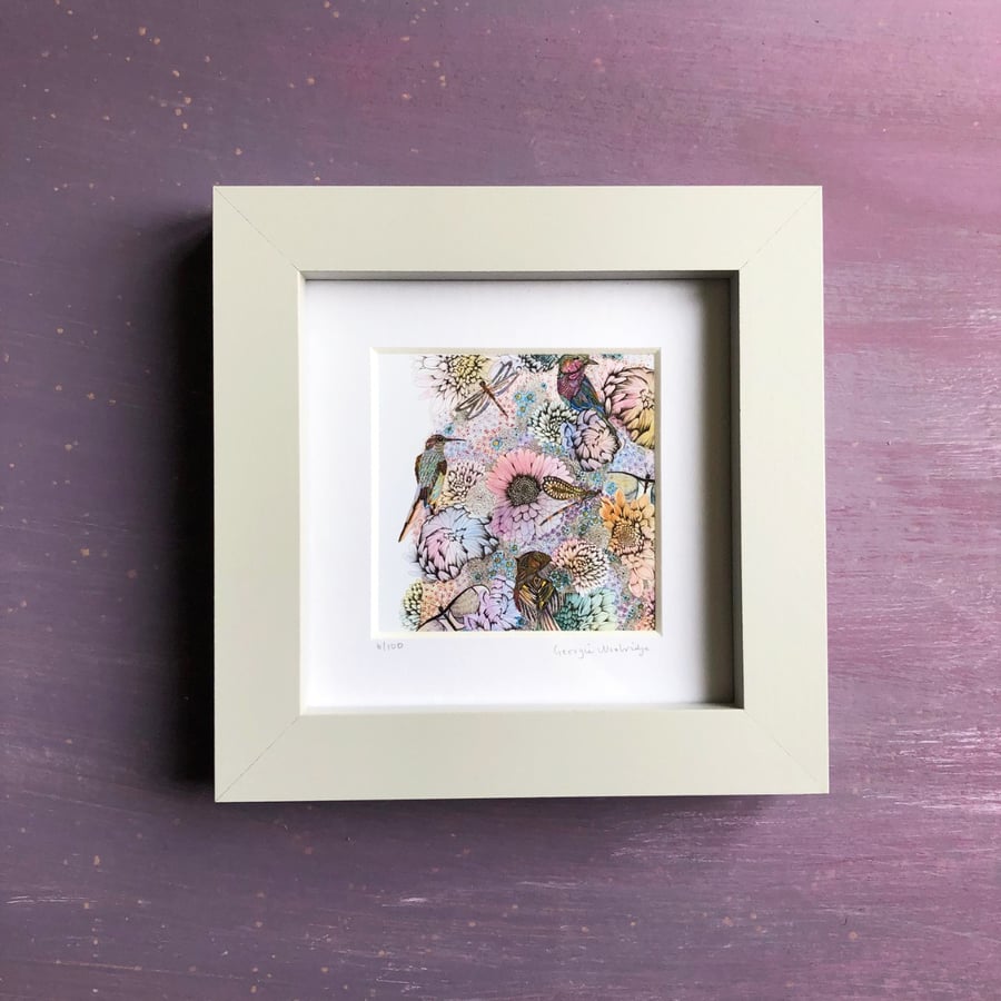 'Secret Garden' 5" x 5" Framed Print