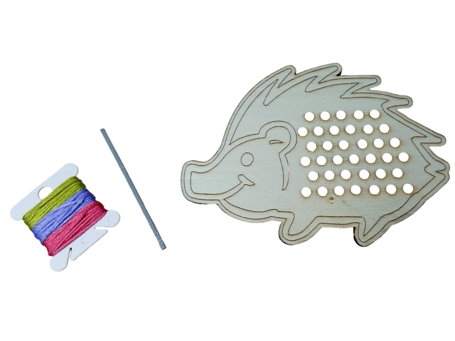 Wooden Threading Kit - Hedgehog
