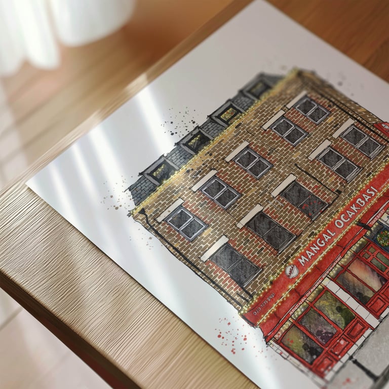 Custom Venue Illustration - Personalised Building Drawing - Memory Gift Artwork