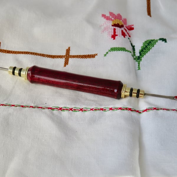 Wood-Turned Seam Ripper with Stiletto