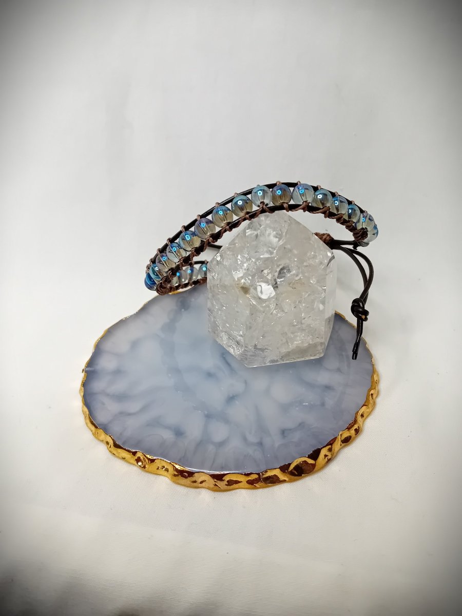 "Mermaid" Glass Wrapped Bracelet