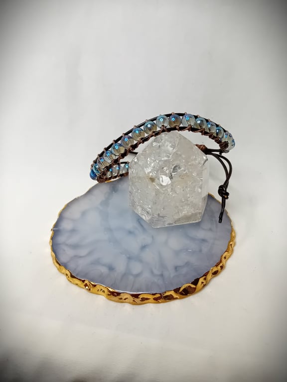 "Mermaid" Glass Wrapped Bracelet
