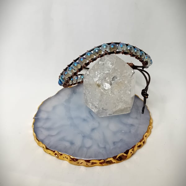 "Mermaid" Glass Wrapped Bracelet