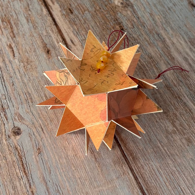  Geometric Star Bauble - Rose Gold