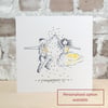 Wedding Card Jump Brunette -  Personalised option available