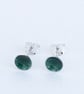 Dark green enamelled silver earrings - Image 3