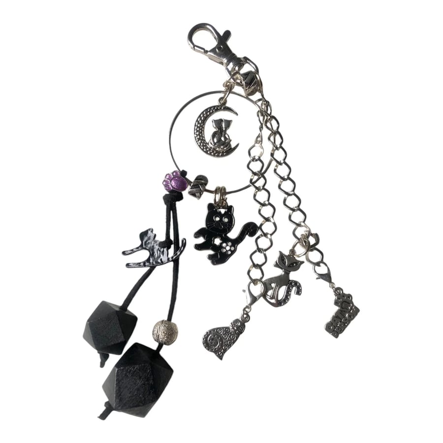 Cats Handmade Bag Charm