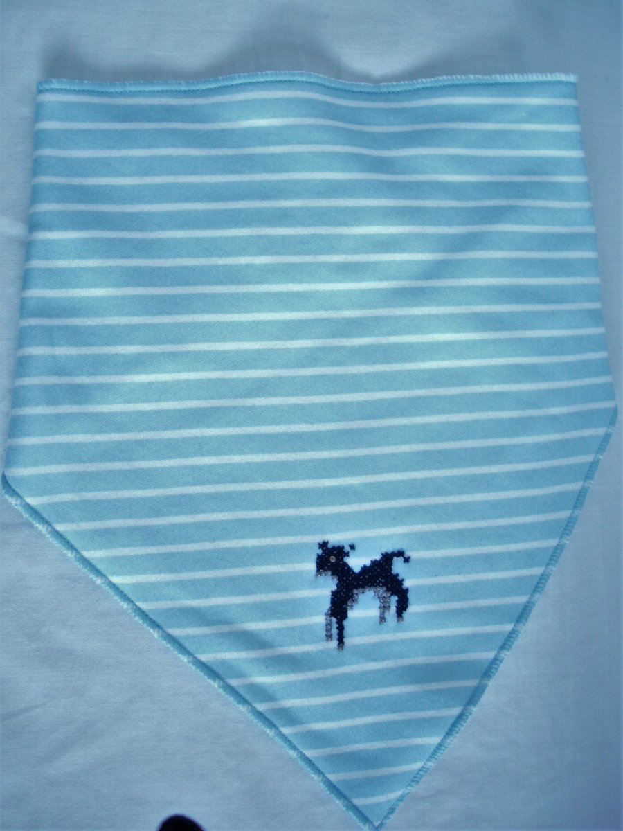 Lamb dribble bib, hand embroidered